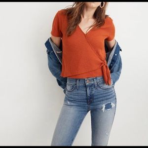 New Madewell texture and thread wrap top
